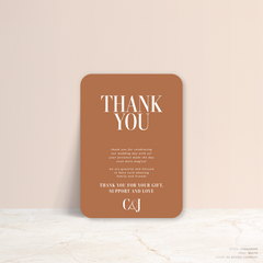 Claire: Wedding Thank You Card