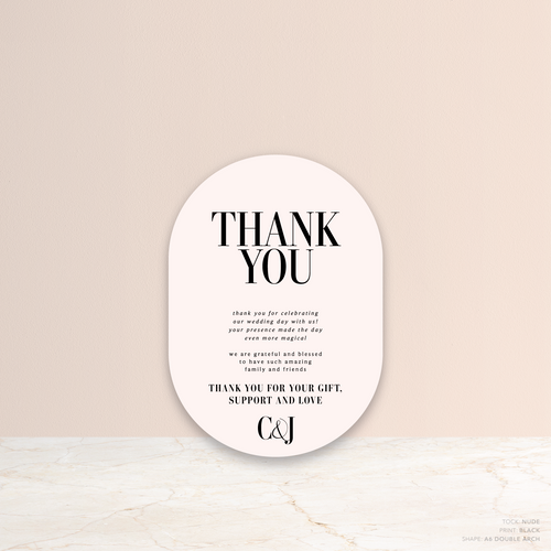 Claire: Wedding Thank You Card