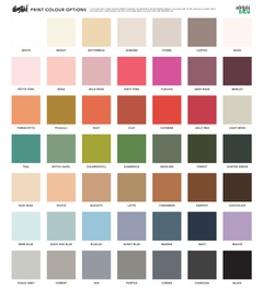 Print Colour Guide
