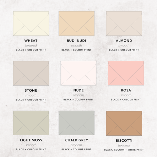 Envelope Colour Upgrade Options