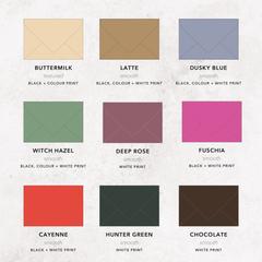 Envelope Colour Upgrade Options