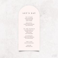 Ferris Wheel: Wedding Menu