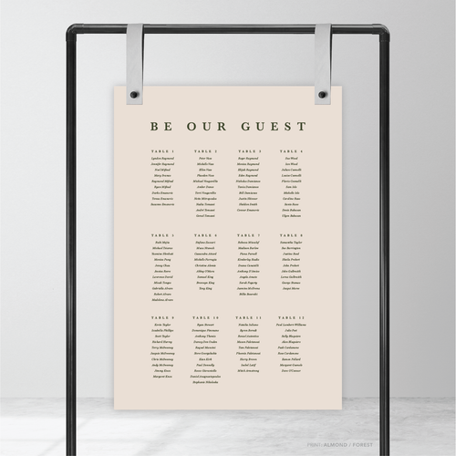 Ferris Wheel: Wedding Seating Chart