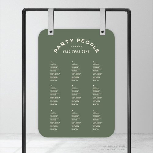 Galway Girl: Wedding Seating Chart