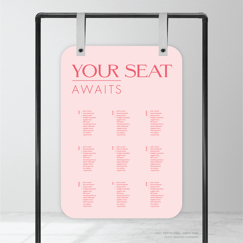 Henry: Baptism Seating Chart