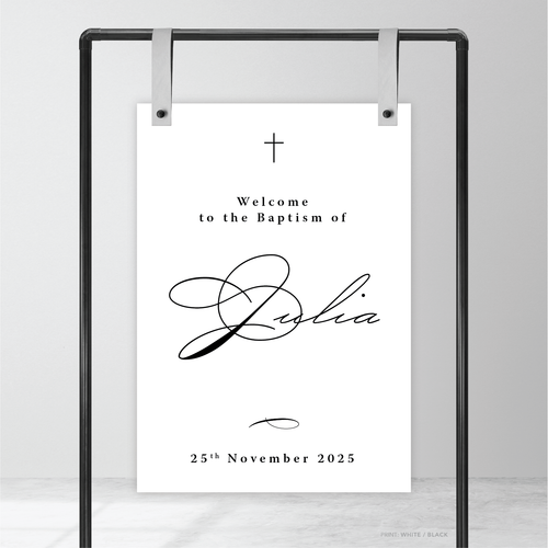 Julia: Baptism Welcome Sign