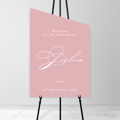 Julia: Baptism Welcome Sign