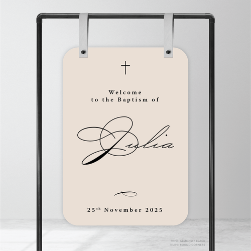 Julia: Baptism Welcome Sign