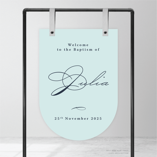 Julia: Baptism Welcome Sign