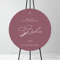 Julia: Baptism Welcome Sign