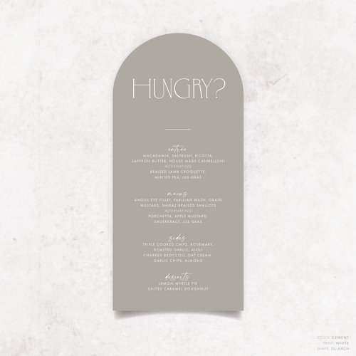 Magnetic Attraction: Wedding Menu