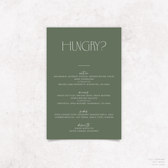 Magnetic Attraction: Wedding Menu