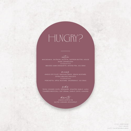 Magnetic Attraction: Wedding Menu