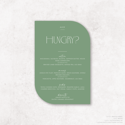 Magnetic Attraction: Wedding Menu