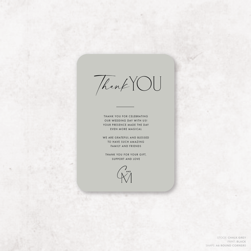 Magnetic Attraction: Wedding Thank You Card