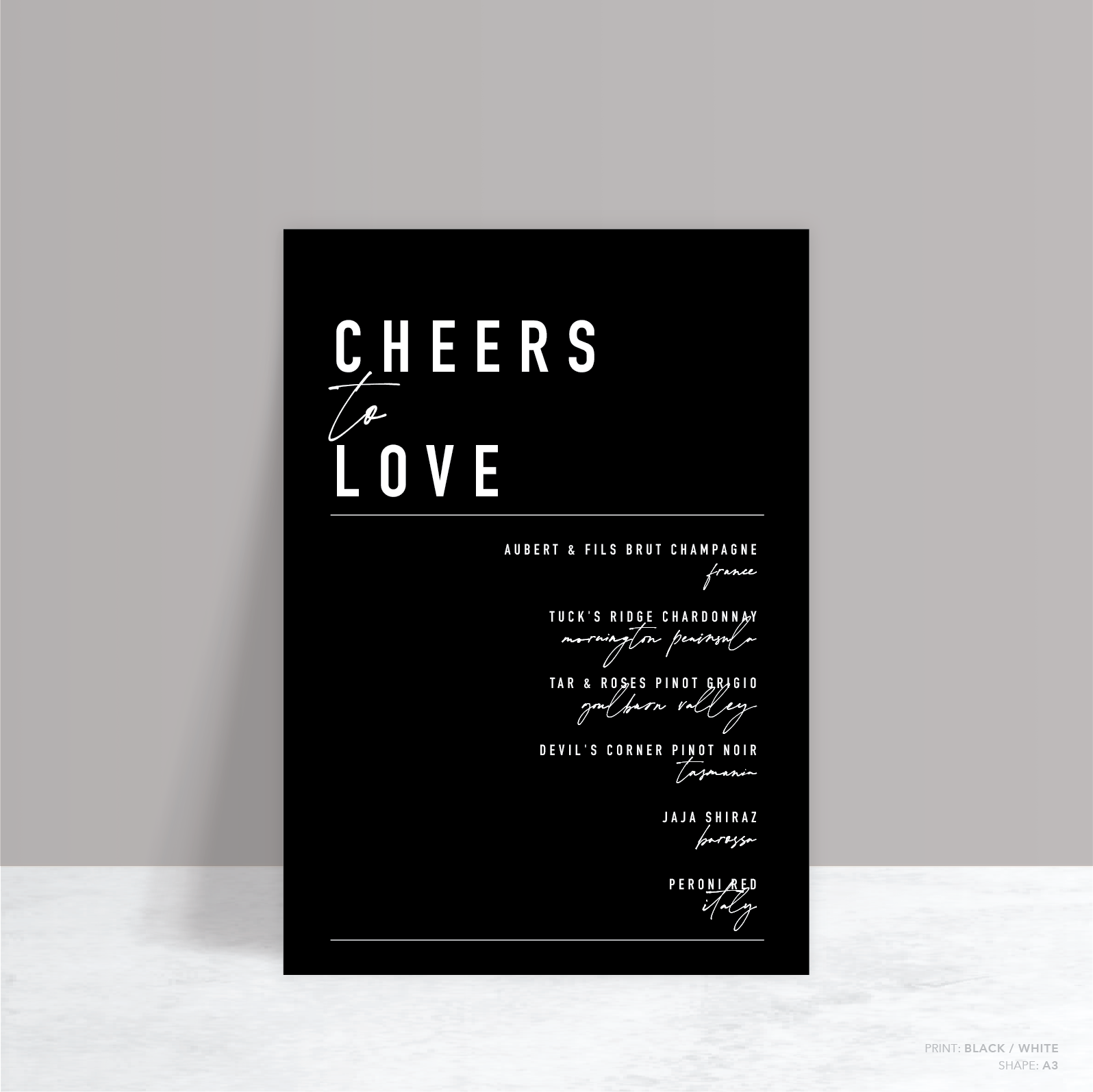 Never Let You Go: Wedding Bar Sign – adelphi mou
