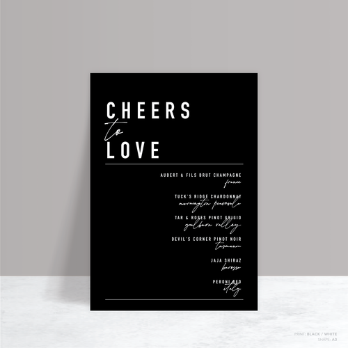 Never Let You Go: Wedding Bar Sign