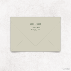 Never Let You Go: Envelope Print Back
