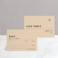 Never Let You Go: Wedding RSVP Card