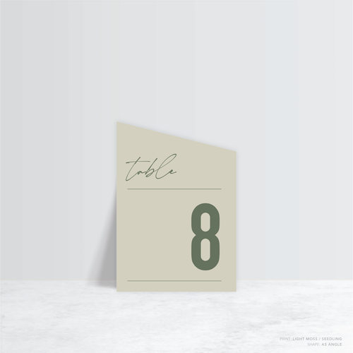 Never Let You Go: Wedding Table Number