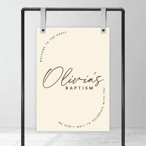Olivia: Baptism Welcome Sign