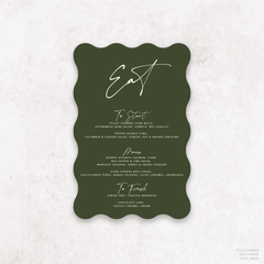 Oscar: Baptism Menu Card