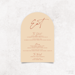 Oscar: Baptism Menu Card