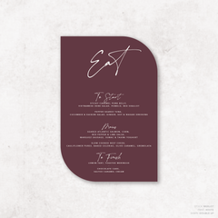 Oscar: Baptism Menu Card