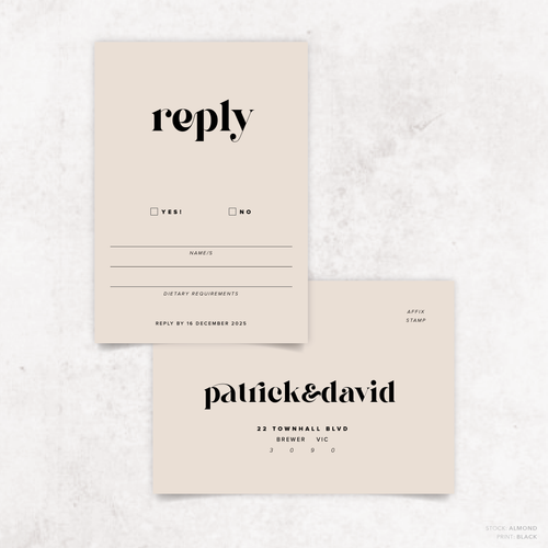 Roses: Wedding RSVP Card