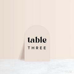 Roses: Wedding Table Number