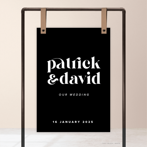 Roses: Wedding Welcome Sign