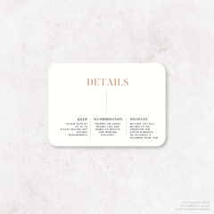 Serendipity: Wedding Info Card