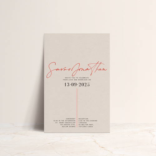 Serendipity: Wedding Invitation