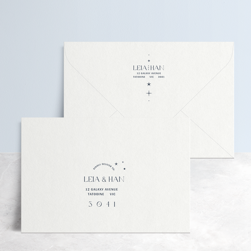 Starry: Envelope Print Front & Back