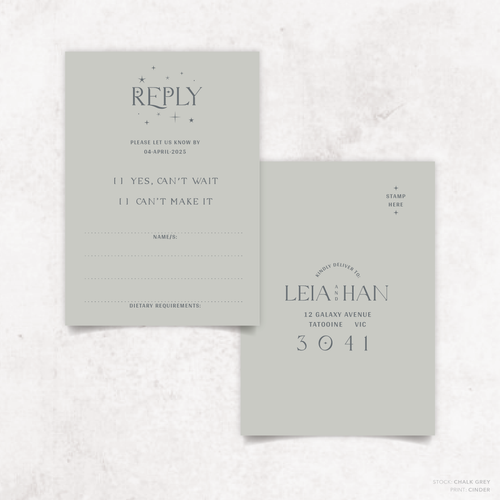 Starry: Wedding RSVP Card