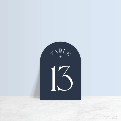 Starry: Wedding Table Number