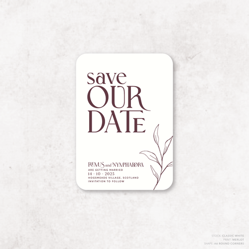 Wolfsbane: Wedding Save The Date