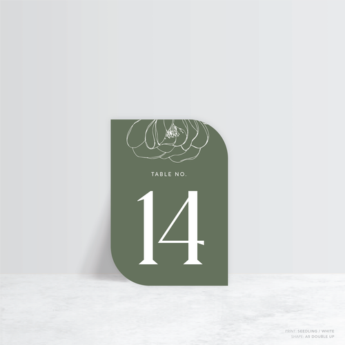 Wolfsbane: Wedding Table Number