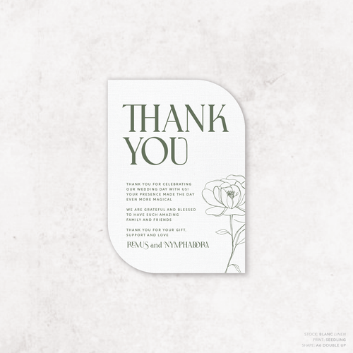 Wolfsbane: Wedding Thank You Card