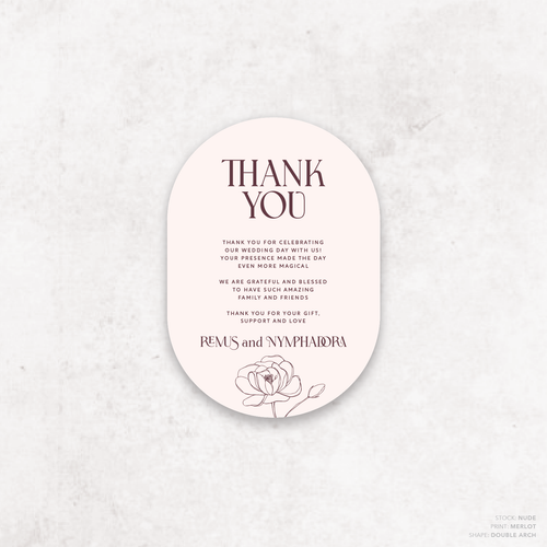 Wolfsbane: Wedding Thank You Card
