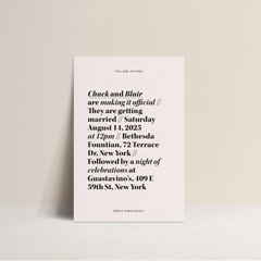 XOXO: Wedding Invitation